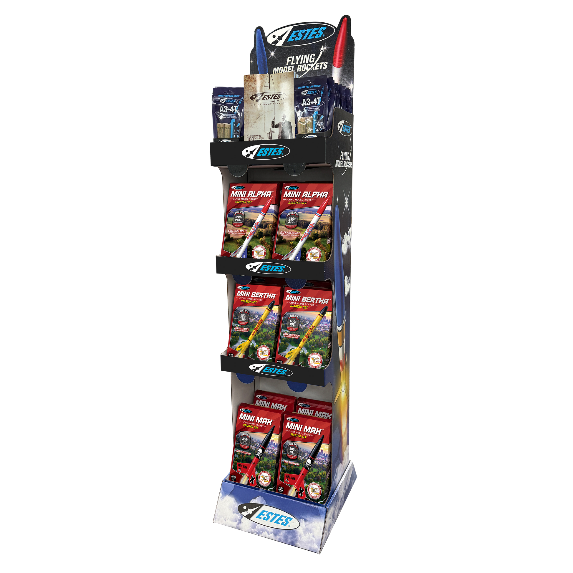 Estes Mini Starter Set Model Rockets Point of Purchase Retail Display