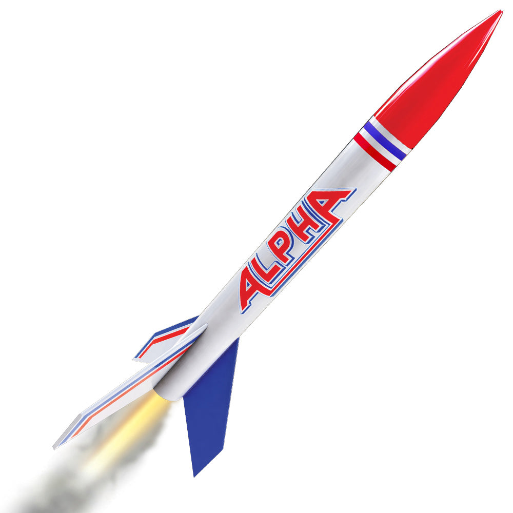 Estes Alpha Model Rocket Side Flame