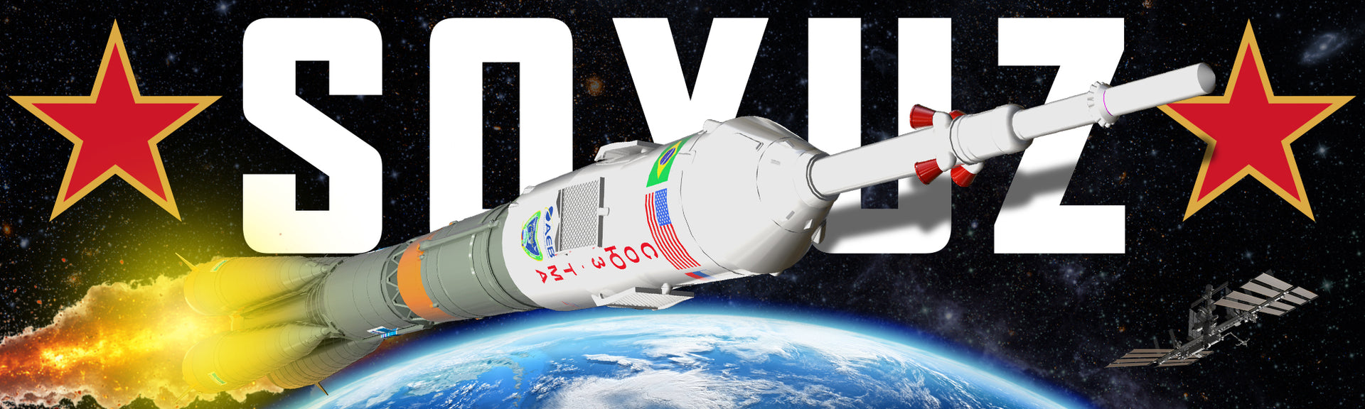 Estes Soyuz Flying Model Rocket Hero Banner 