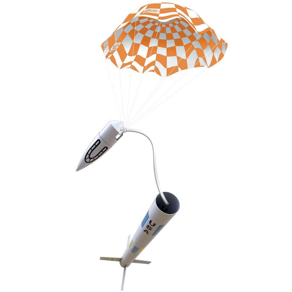 Generic E2X Model Rocket Parachute Recovery