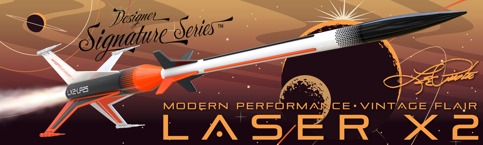 Estes Laser X2 Model Rocket - Lee Piester Designer Series 