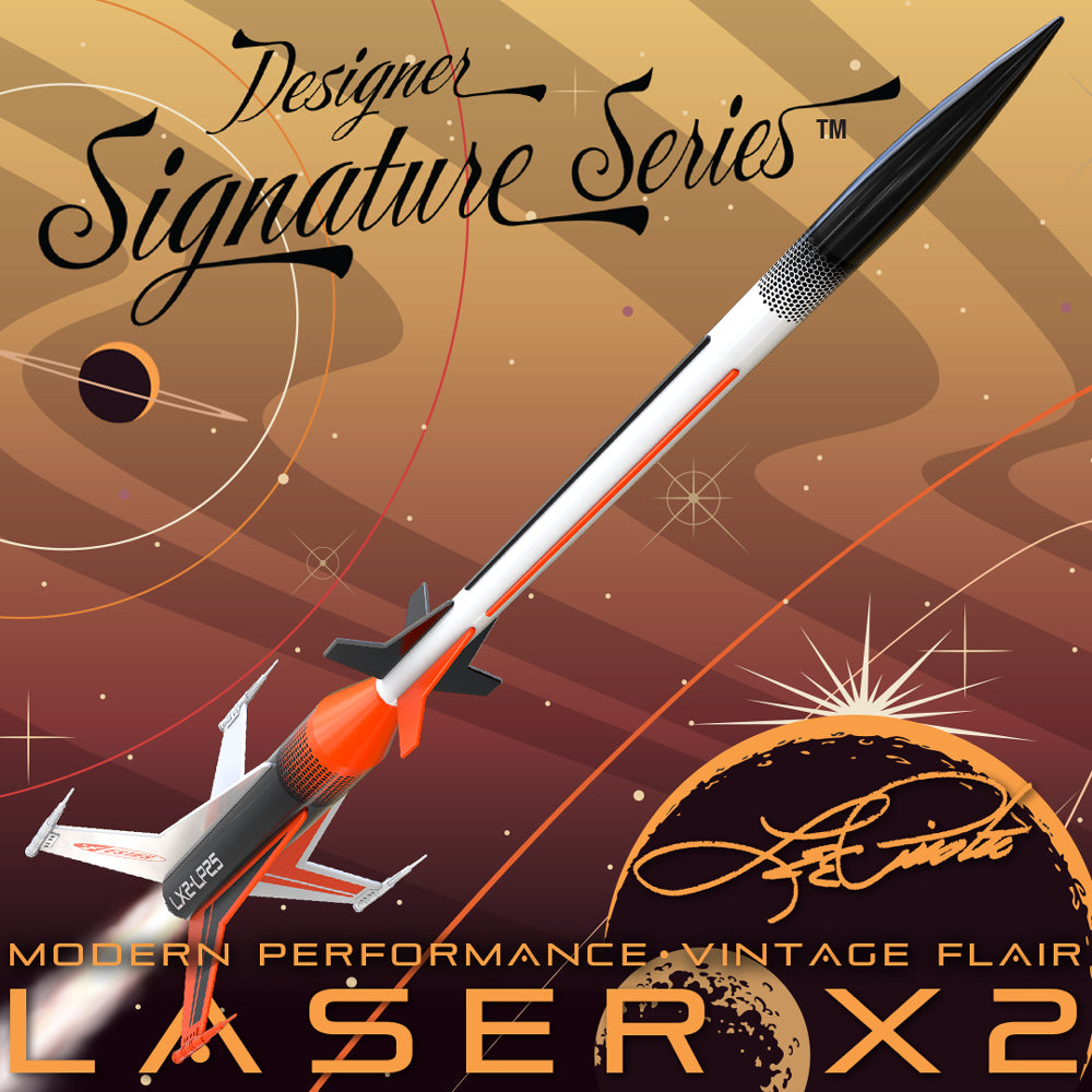 Estes Laser X2 Model Rocket - Lee Piester Designer Series 