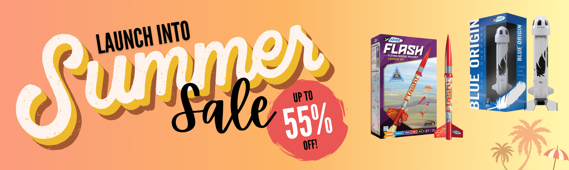 Launch Into Summer Sale Banner 