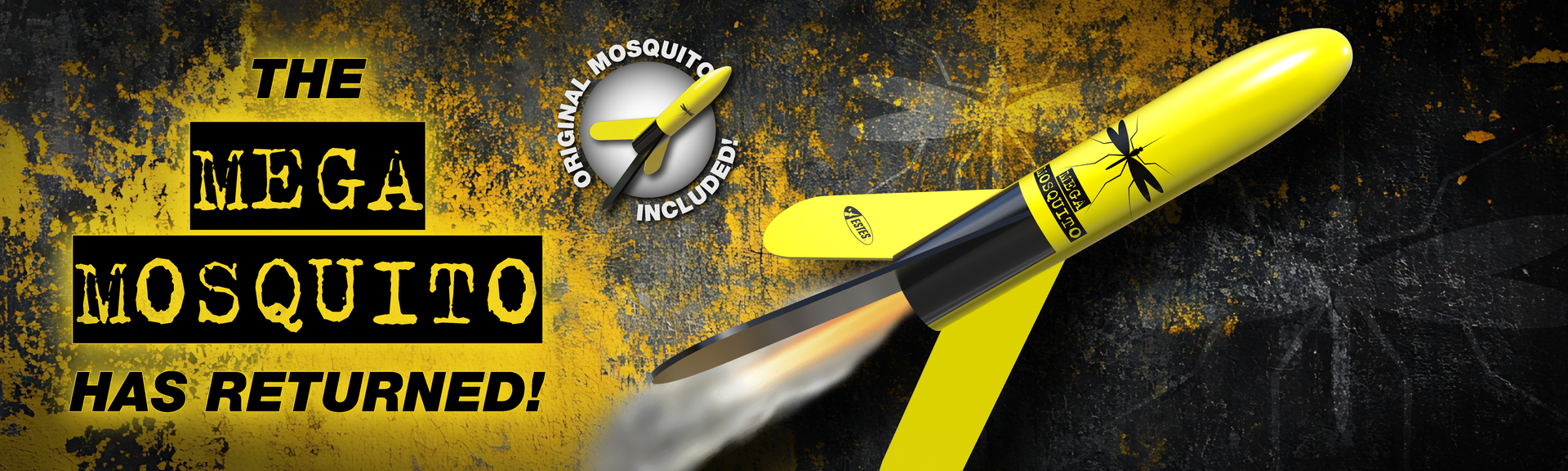 Estes Mega Mosquito Limited Edition Model Rocket with Original Mosquito Included