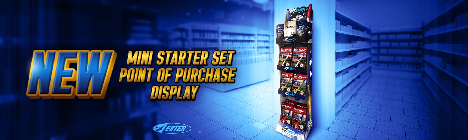 Mini Model Rocket Starter Sets Retail Display Stand