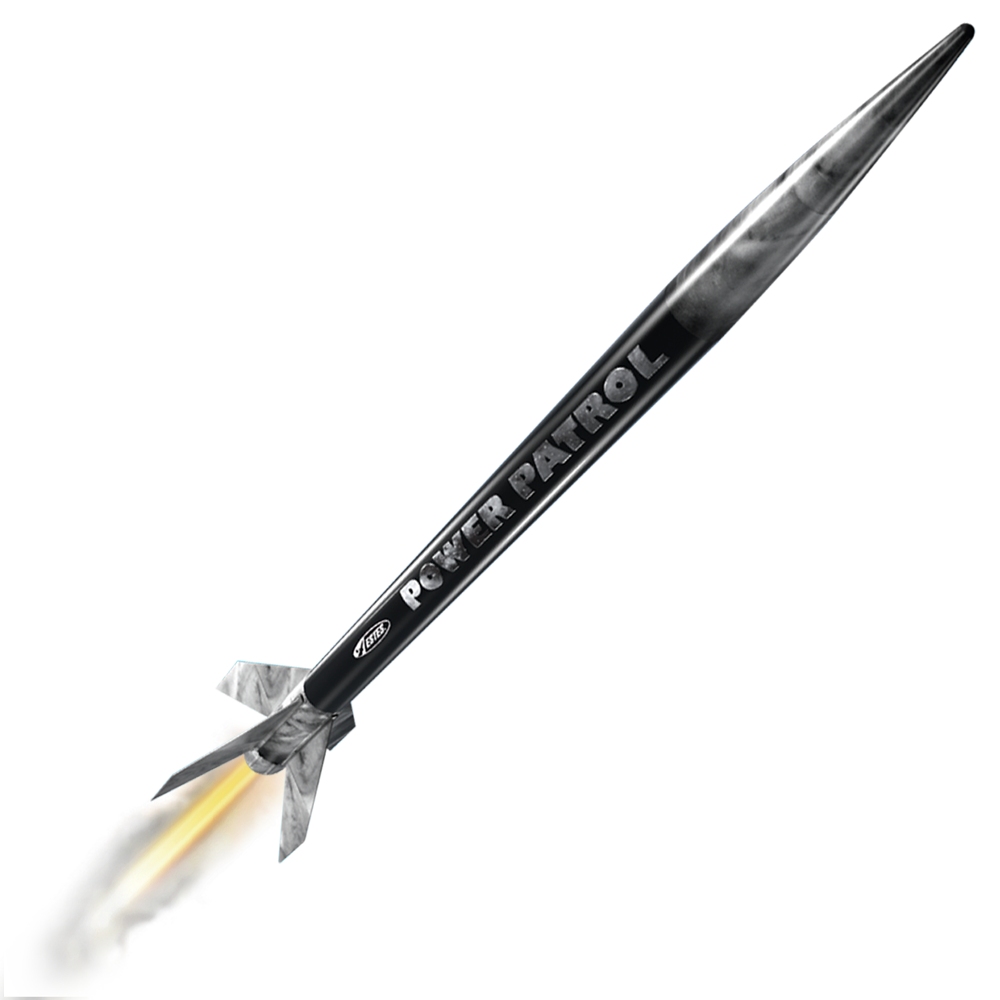 Estes Power Patrol Model Rocket Side Flame
