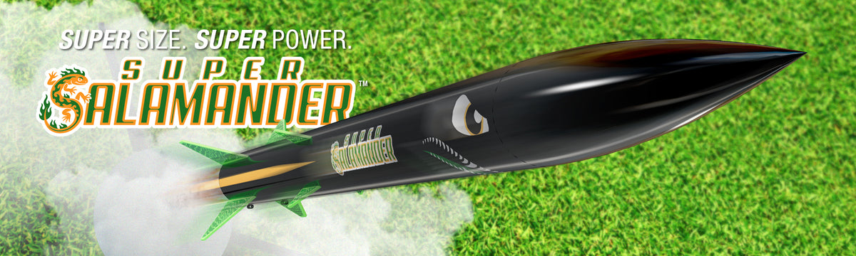 Super Size. Super Power. Super Salamander. - New Quad Cluster Model Rocket Kit from Estes
