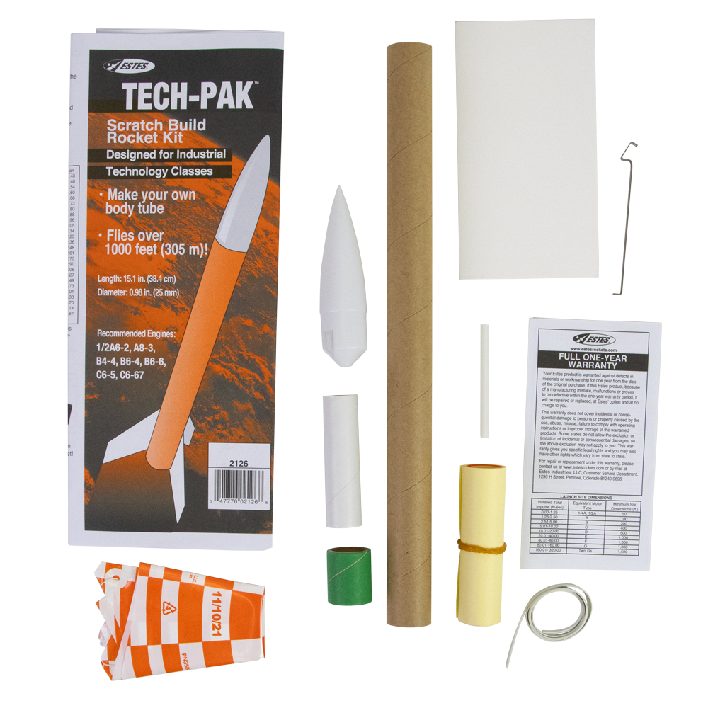 Estes Tech-Pak Scratch Build Model Rocket Parts