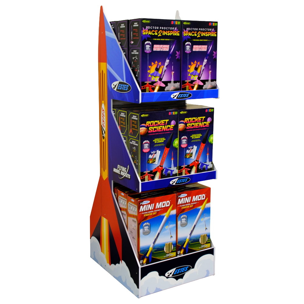 Estes Launch & Learn Point of Purchase Retail Display