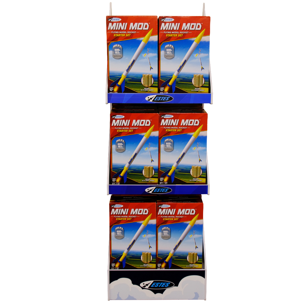 Estes Mini Mod Starter Set Model Rocket Point of Purchase Retail Display