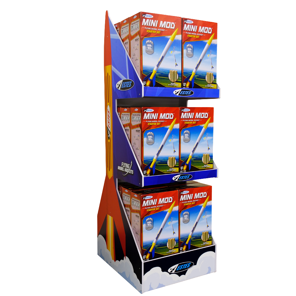 Estes Mini Mod Starter Set Model Rocket Point of Purchase Retail Display