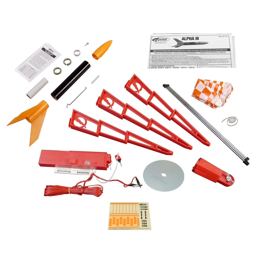 Estes 1427 Alpha III Launch Set Parts
