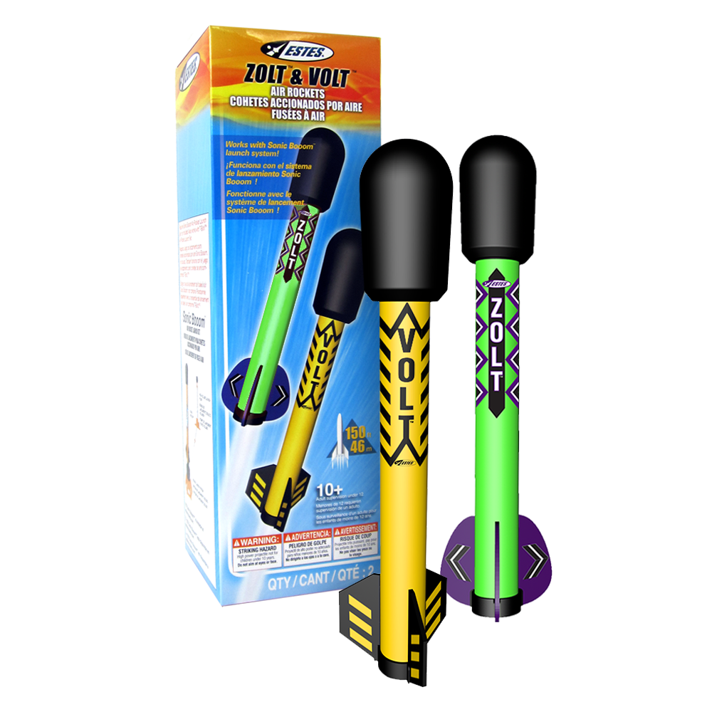 Pneumatic Rockets Zolt™ & Volt™ Air Rockets – Estes Wholesale