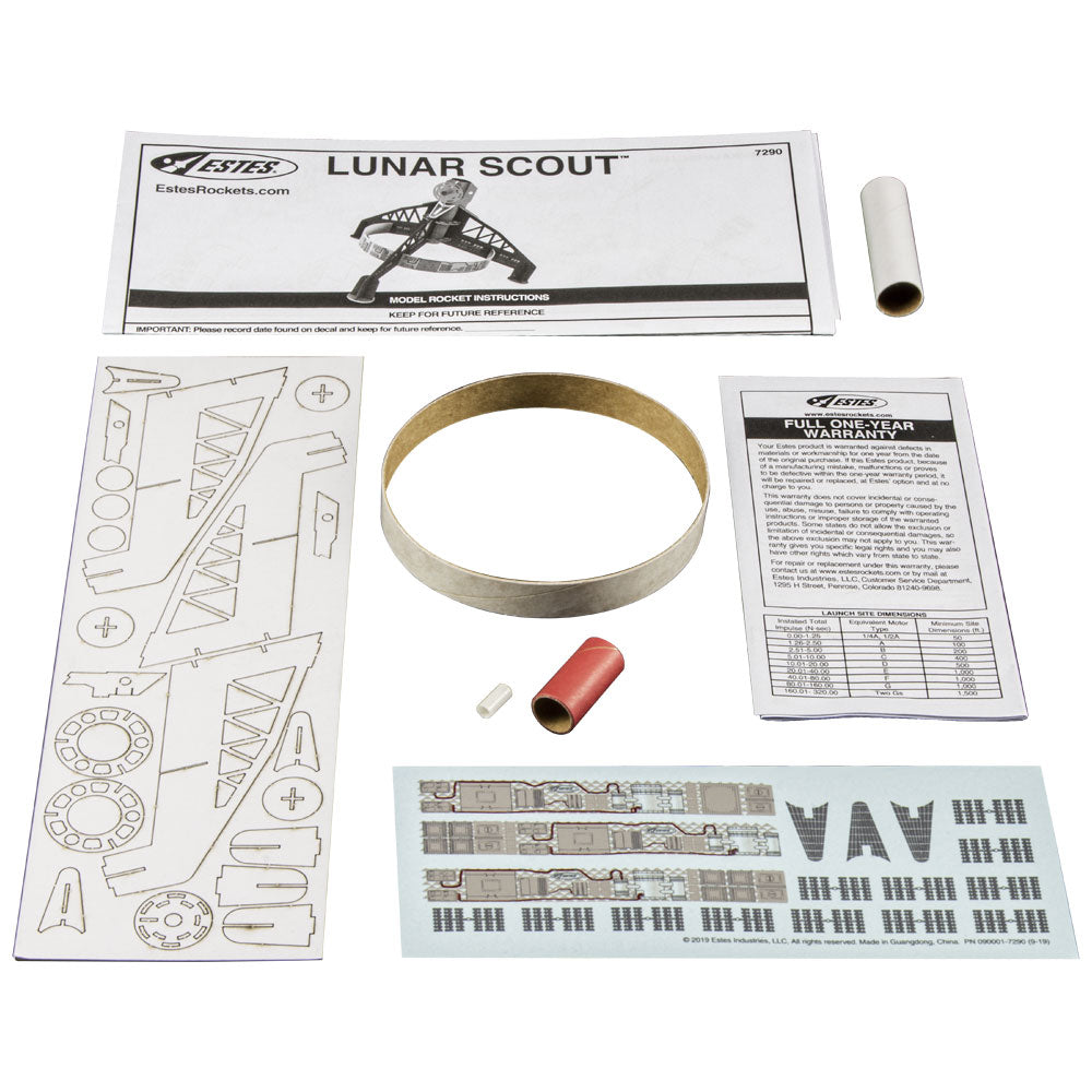 Estes 7290 Lunar Scout Parts